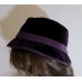 Salvatore Ferragamo velvet silk girls XS women's bucket fedora hat sz 4.5   eb-36965993